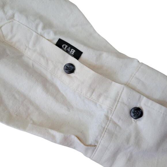 Panhandle Slim Vintage Brooks Dunn Western Shirt Button Up Aztec 17/35 Gray Crea - Picture 5 of 6